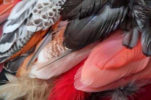 Birds grooming for feathers