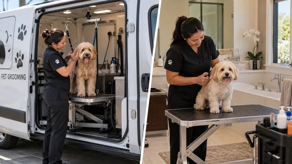Mobile Grooming Van vs Home Visit Groomer Explained